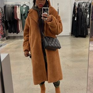 Forever 21 Tan Teddy Jacket Oversized Plush